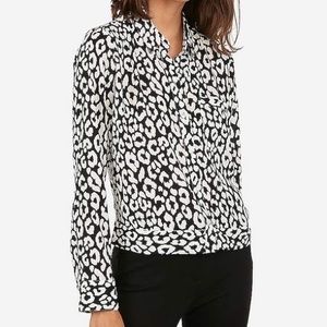 Express Leopard Print Portofino Shirt